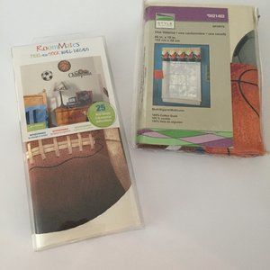 Room Mates Peel & Stick Wall Sports Decals/Valance